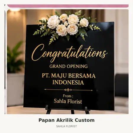 Papan Bunga Akrilik Pahoman